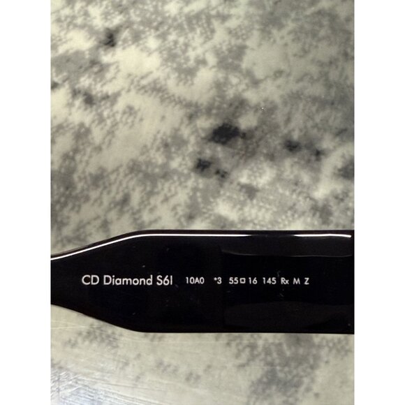 Christian Dior CD Diamond S61 Black Rectangular Sunglasses With Case Lens - Picture 4 of 15